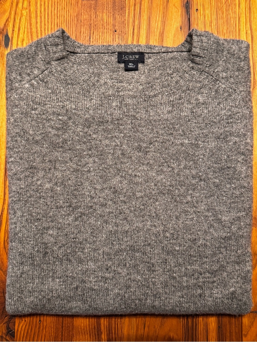 J. Crew Lambswool Crewneck Sweater – Gray, XL – Very Good